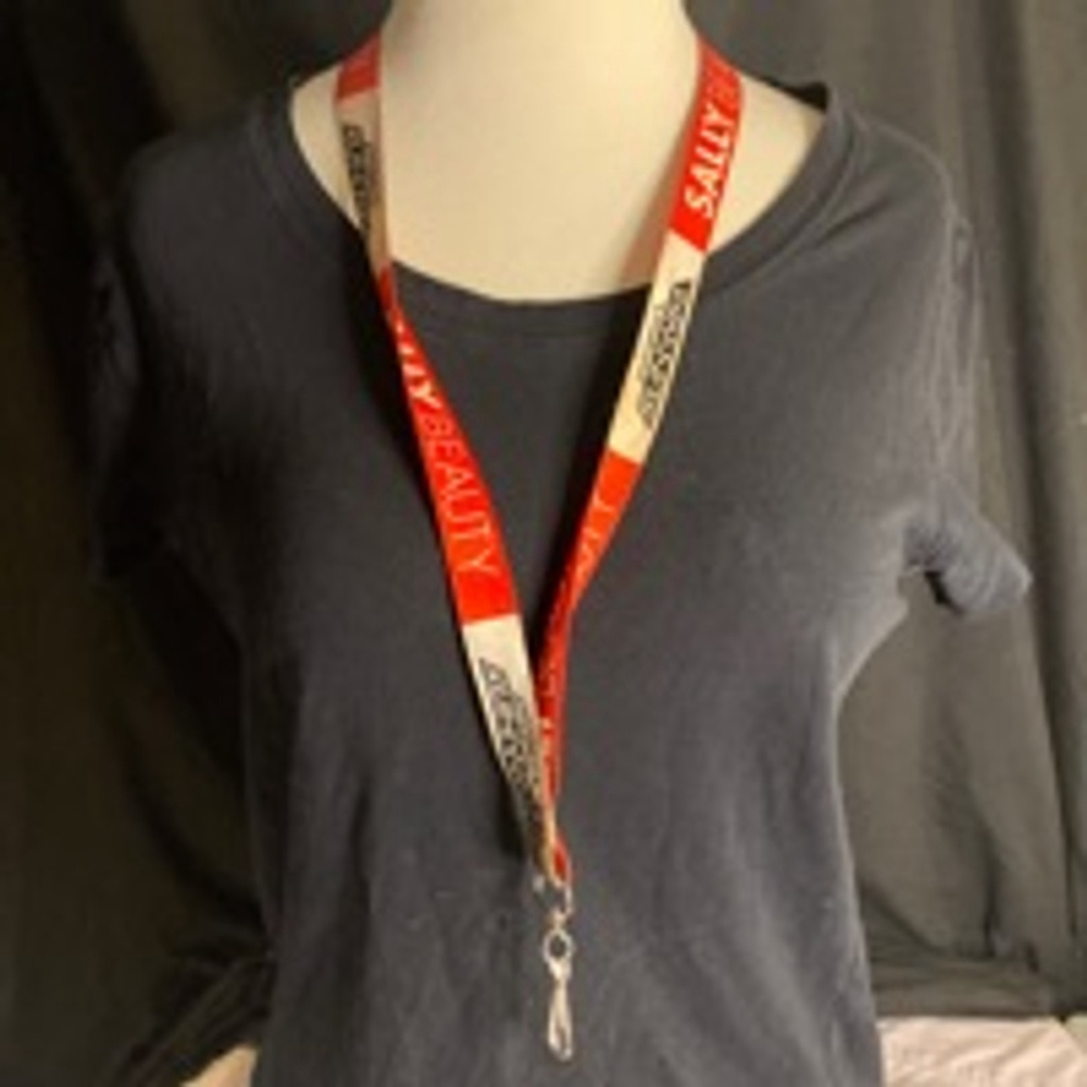 Sally Beauty x Project Runway Logo Lanyard Red White Promotional Swag